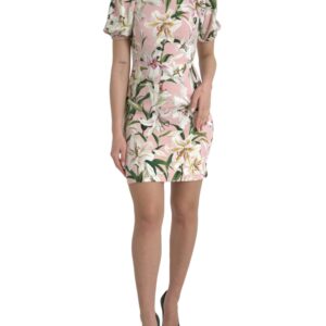 Pink Lily Viscose Sheath Stretch Mini Dress