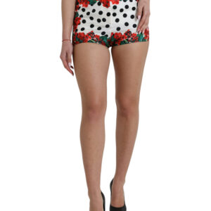 Multicolor Floral Polka Dot Hot Pants Shorts