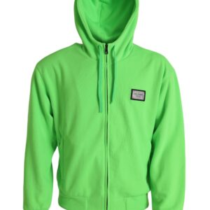 Neon Green Hooded Full Zip Top Sweater