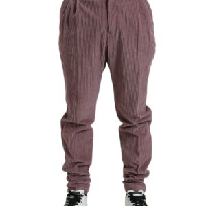 Purple Corduroy Cotton Stretch Skinny Pants