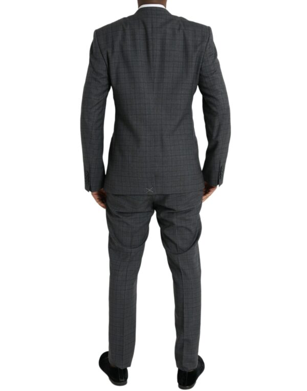 Gray Plaid Wool MARTINI Formal 2 Piece Suit