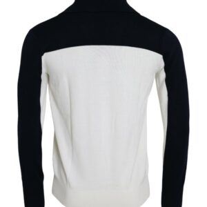 White Black SICILIA Henley Shirt Pullover Sweater