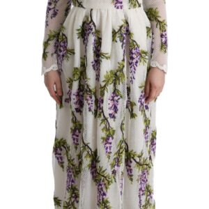 White Floral Embroidered Maxi Dress