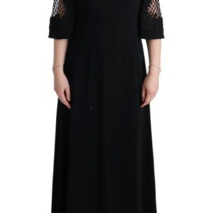 Black Stretch Shift Long Maxi Dress