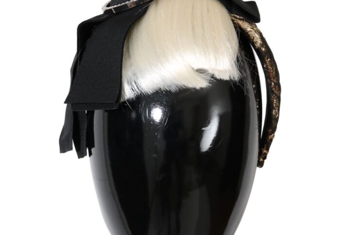 Black Crystal White Diadem Headband - Jag Couture London