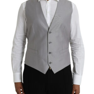 Light Gray Wool Formal Dress Waistcoat Vest