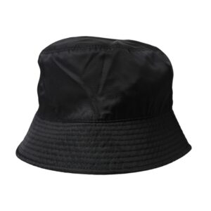 Black Wide Brim Cap Bucket Hat Men