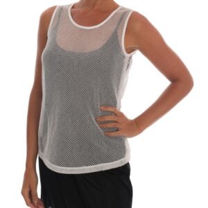 White Net Tank Transparent Top