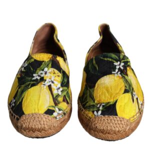 Multicolor Lemon Slip On Espadrilles Shoes