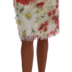 Floral Patterned Pencil Straight Skirt
