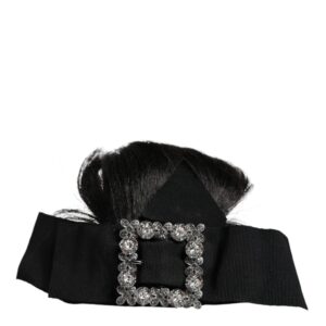 Black Hair Parrucchiera Crystal Headband Diadem - Jag Couture London
