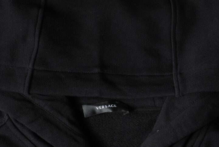Black Medusa Print Cotton HoodiePullover Sweatshirt Sweater - Jag Couture London
