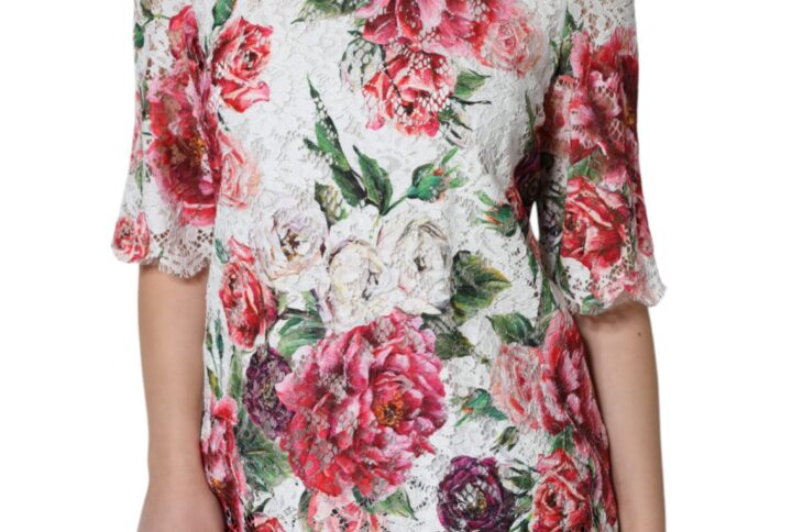 White Peony Lace Short Sleeves Blouse Top - Jag Couture London