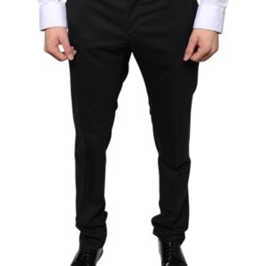 Black Wool Skinny Dress Formal Pants