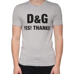 Gray Logo Print Crewneck Short Sleeve T-shirt
