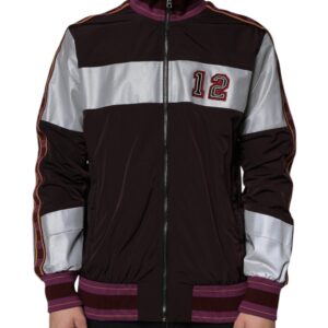Multicolor Full Zip Jersey Men Bomber Jacket