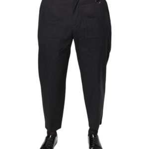 Black Crown Cotton Dress Pants