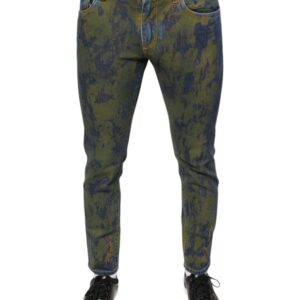 Blue Cotton Dye Slim Fit Men Denim Jeans