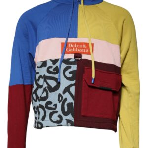 Multicolor Patchwork Men Sweatshirt Sweater