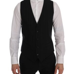 Black STAFF Cotton Striped Vest