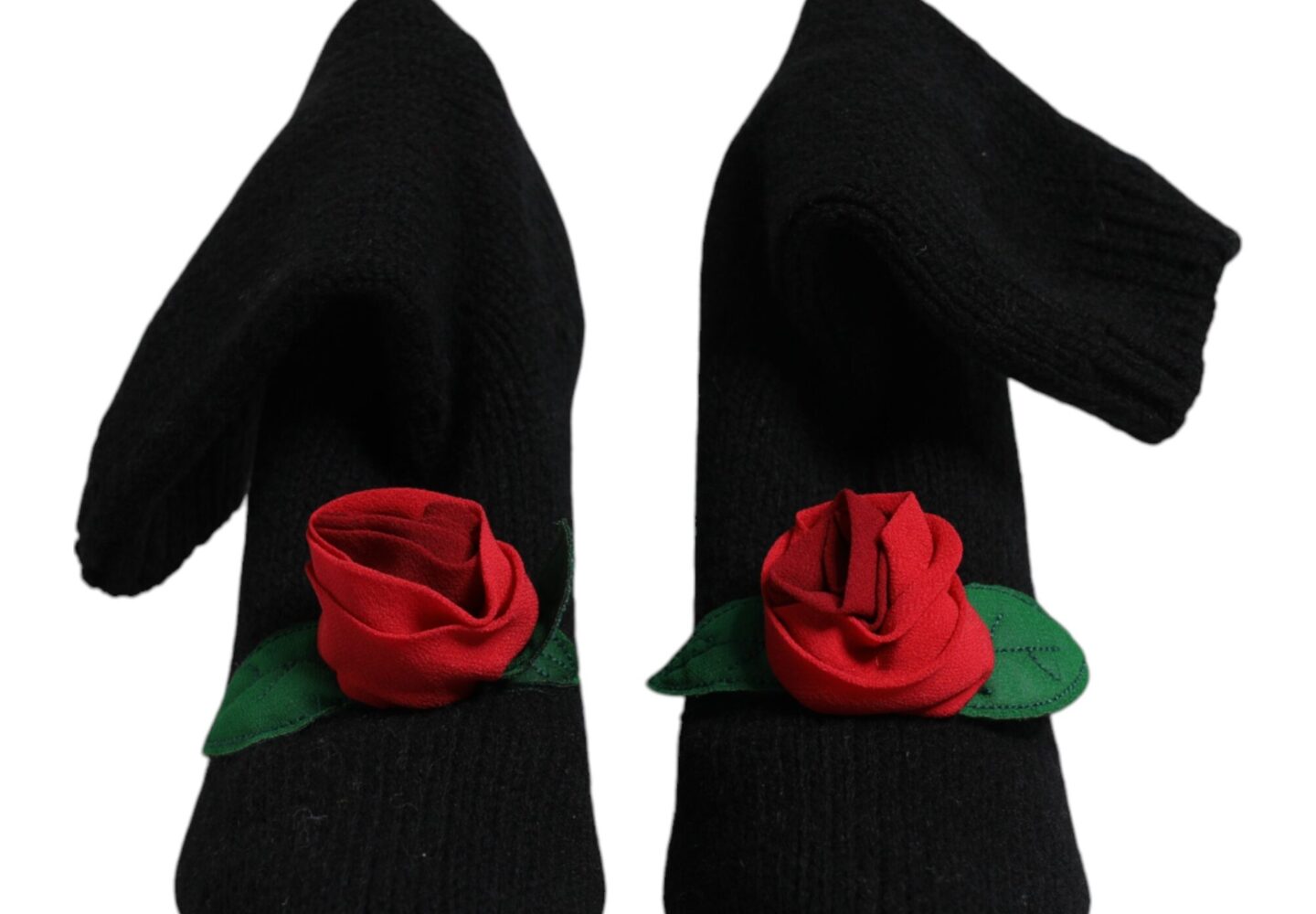 Black Stiletto Heels Mid Calf Boots Shoes - Jag Couture London