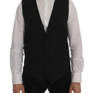 Gray Wool Stretch Vest