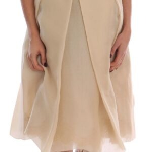 Gold Silk Crystal Embellished Dress