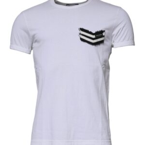 White Stripes Crew Neck Short Sleeves T-shirt