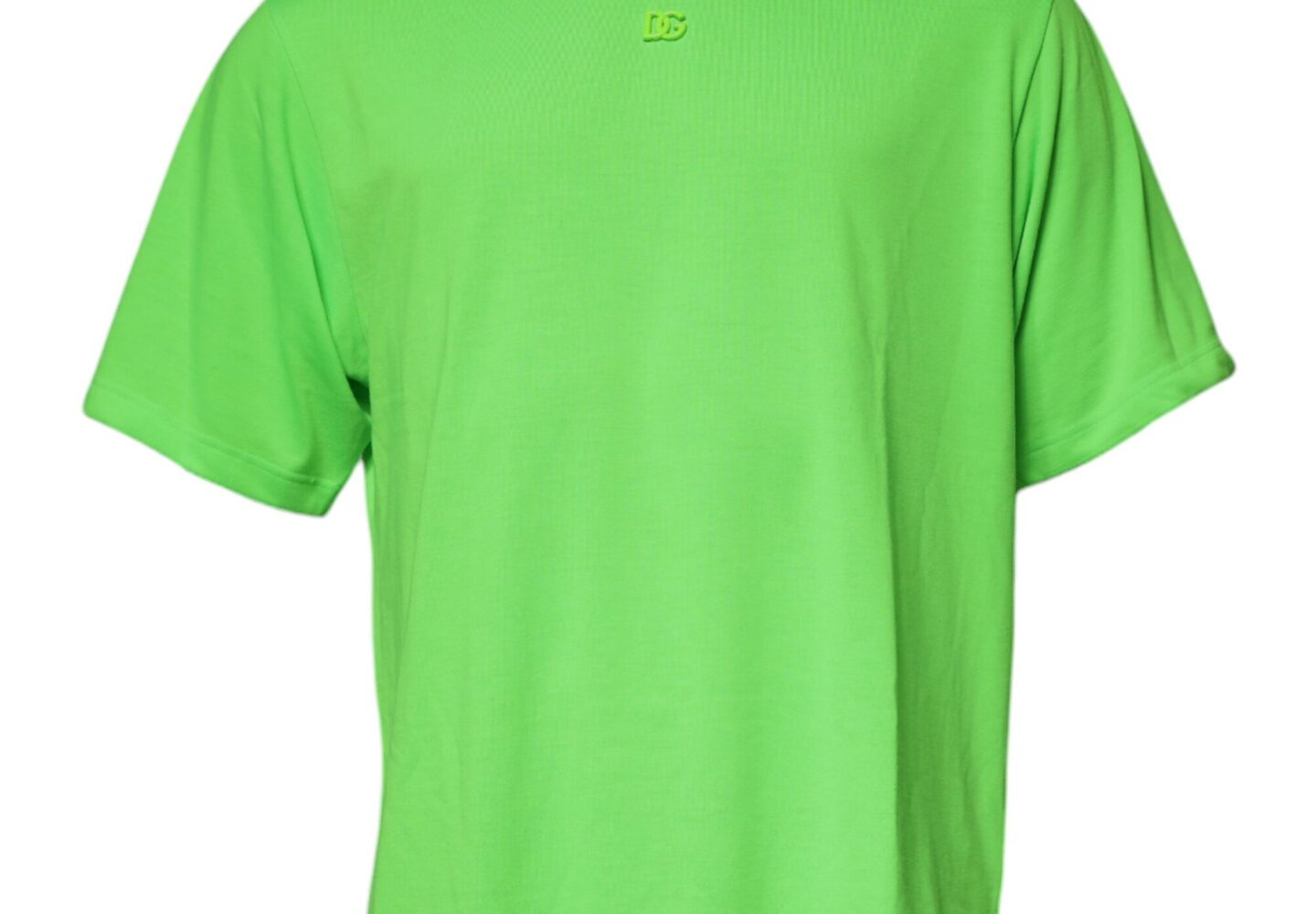 Green DG Logo Cotton Crew Neck T-shirt - Jag Couture London