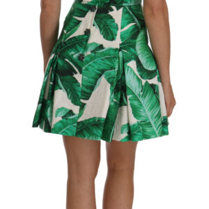 A-Line Banana Leaf Pineapple Crystal Dress