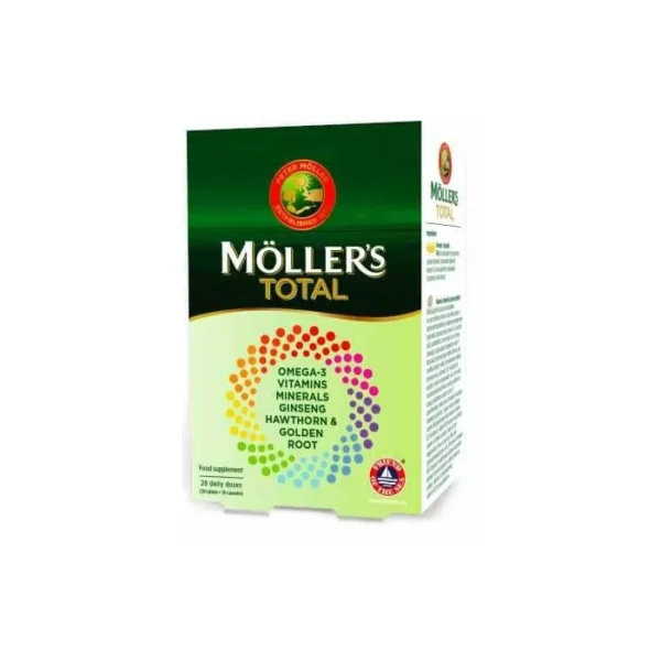 Möller’s Total Multivitamins + Omega-3 (28 Tablets + 28 Pearls)
