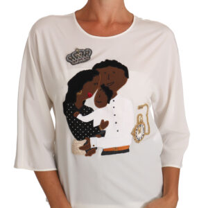 White Silk #dgfamily Crystal T-shirt