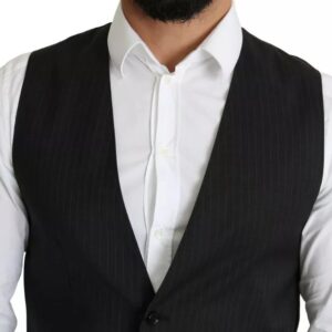 Black Men Formal STAFF Dress Waistcoat Vest
