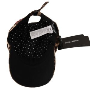 Brown Leopard Sequin Sicily Applique Baseball Hat