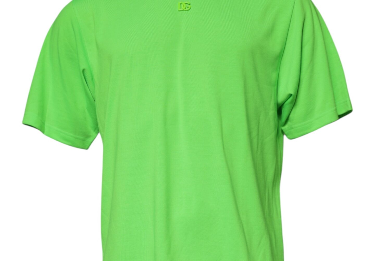 Green Logo Polyester Crew Neck T-shirt - Jag Couture London