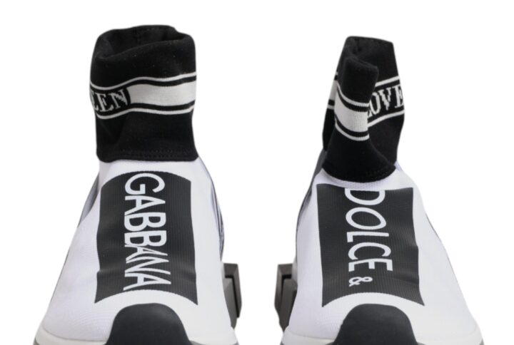 White Black Sorrento Socks Sneakers Shoes