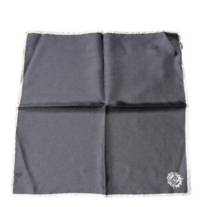 Gray Crown Logo Square Handkerchief Scarf