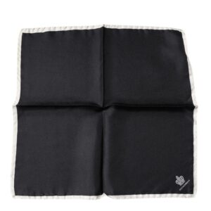 Black Crown Logo Square Handkerchief Scarf