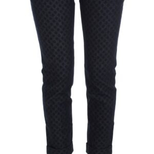 Polka Dotted Slim Capris Jeans