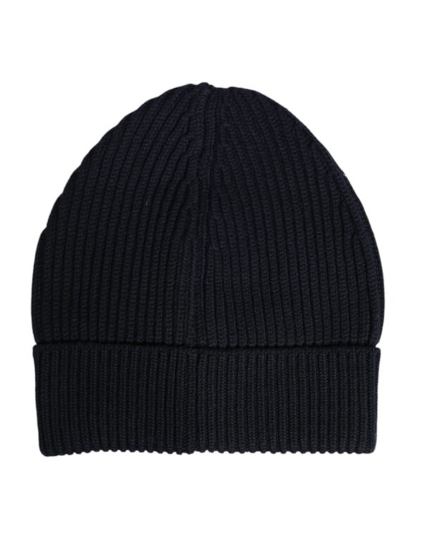 Blue Cashmere Knitted Winter Beanie Hat