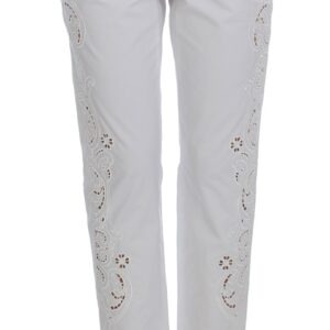 White Floral Cutout Dress Sicily Pants