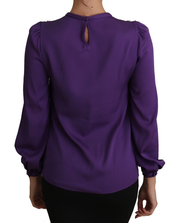 Purple Blouse Prince Fairy Tale Embellished Top