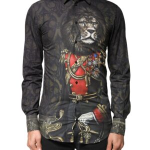 Black Royal Pet Portrait GOLD Dress Shirt