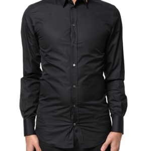 Black Love Embroidery GOLD Formal Dress Shirt