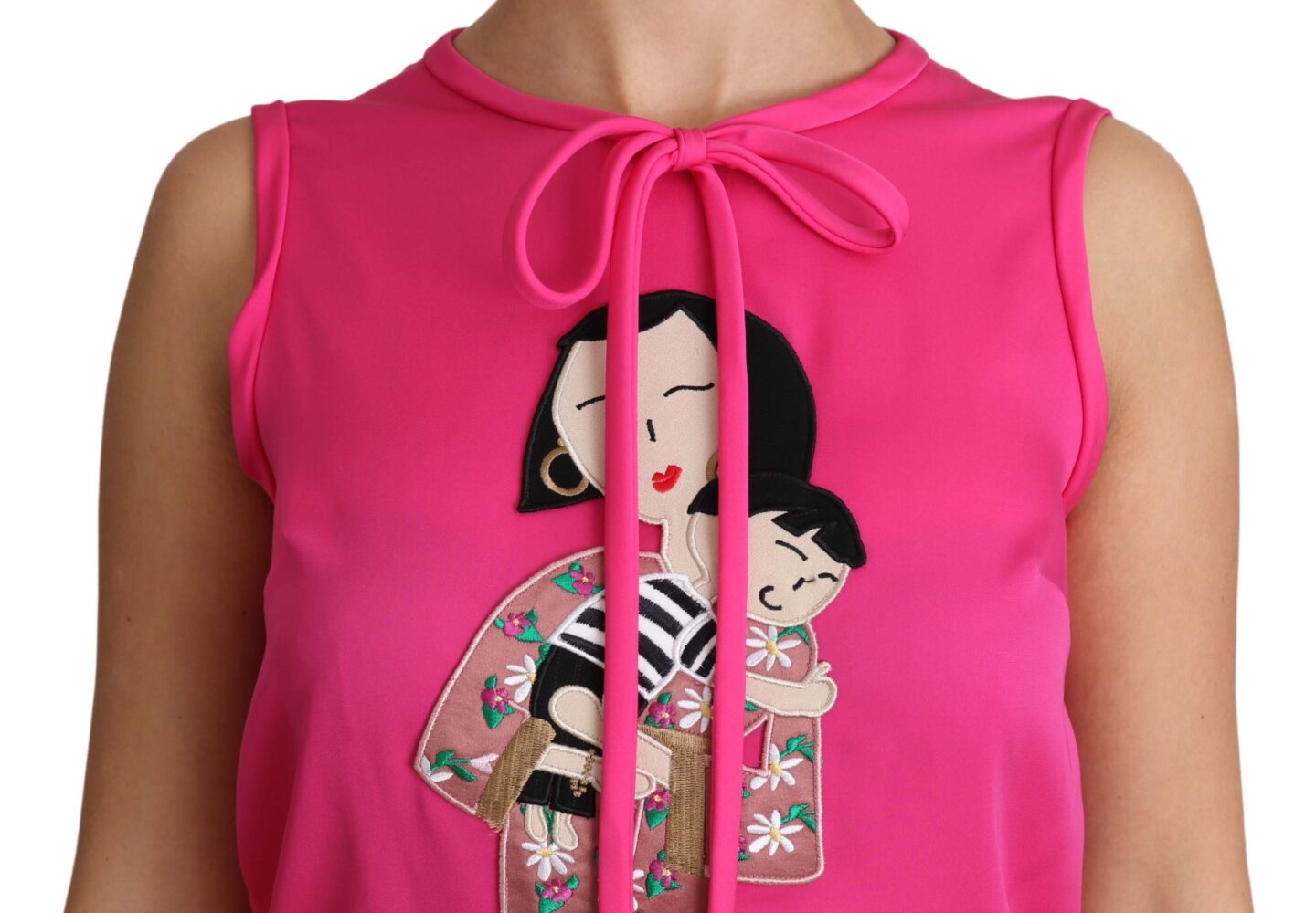 Pink Family Silk Tank  Mama Blouse Top Shirt - Jag Couture London