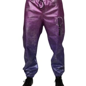 Pink Purple Two Tone Jogger Sweatpants Pants - Jag Couture London