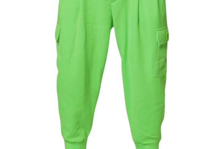 Neon Green Cargo Jogger Men Sweatpants Pants - Jag Couture London