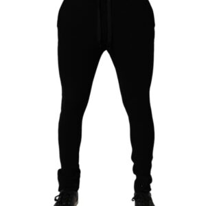Black Cashmere Jogger Men Sweatpants Pants