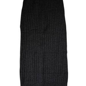 Black Cashmere Knitted Neck Warmer Foulard Scarf