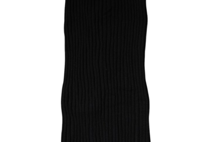Black Cashmere Knitted Neck Warmer Foulard Scarf | Jag Couture London – New York